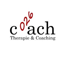 Logo met tekst: "c026ach Therapie & Coaching".
