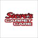 Logo of "Steve's Carpet Care" with bold red and black text on a white background.