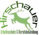 Grünes Hirsch-Logo mit Text: "Hirschauer Arbeitsschutz & Berufsbekleidung".