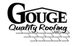 Gouge Quality Roofing LLC logo with stylized roof over company name and shingle design below.