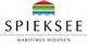 Logo mit einem bunten Hausdach über dem Text "SPIEKSEE Maritimes Wohnen".