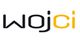 Schriftzug "wojci" in Schwarz und Gelb auf weißem Hintergrund.