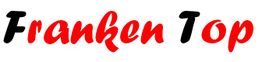 Textlogo: "Franken Top" in roten und schwarzen Buchstaben auf weißem Hintergrund.