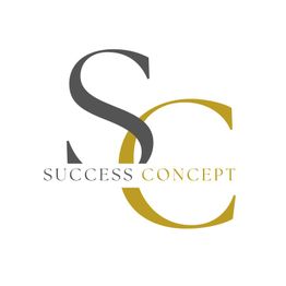 Logo mit den Buchstaben SC in Grau und Gold, darunter steht "SUCCESS CONCEPT".