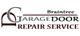 Logo for Braintree Garage Door Repair Service, featuring stylized text and graphic element.
