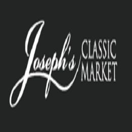 Logo reading "Joseph's Classic Market" on a dark background.