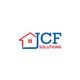 Red and blue "JCF Solutions" logo with a house design.