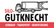 Illustration eines LKWs mit Text "Silo-Gutknecht, Verkauf, Transport, Renovierung".