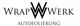 Logo von "Wrap Werk", ein Dienst für Autofolierung, mit stilisiertem W im Zentrum.