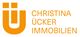 Logo von Christina Ücker Immobilien in Orange mit stilisiertem "Ü".