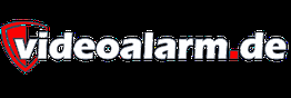 Logo: Roter Schild neben dem Text "videoalarm.de" auf weißem Hintergrund.