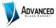 Logo with blue glass pane and text "Advanced Glass Expert."