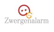 Logo mit zwei stilisierten Gesichtern und dem Schriftzug "Zwergenenalarm" in Grau.