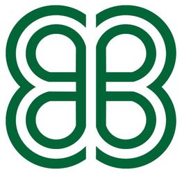 Logotipo verde composto por duas letras "B" interligadas simetricamente.