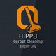 Logo of Hippo Carpet Cleaning, Ellicott City, with an orange cleaning tool icon.