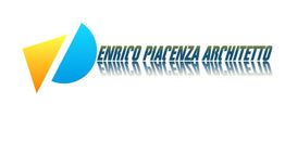 Logo con forme geometriche colorate e scritta "ENRICO PIACENZA ARCHITETTO".
