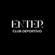 Texto blanco "ENTER CLUB DEPORTIVO" sobre fondo negro.