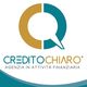 Logo con scritta "Credito Chiaro" e "Agenzia in attività finanziaria" su sfondo bianco e blu.