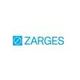 Logo van Zarges in blauw op een witte achtergrond.