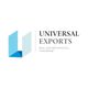 Logo for "Universal Exports" with the tagline "New Age Metaphysical Wholesale."