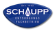 Blaues Logo mit der Aufschrift "Seit 1952 SCHÄUPP Entsorgungsfachbetrieb".