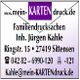 Visitenkarte von "mein-KARTENdruck": Kontaktdaten von Inh. Jürgen Kahle, Sittensen.