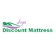 Joys Discount Mattress logo with a green silhouette of a person lying down.