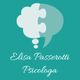 Logo con cervello e fumetto, testo: "Elisa Passerotti Psicologa" su sfondo verde.
