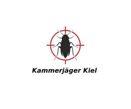 Kakerlake im Fadenkreuz über dem Text "Kammerjäger Kiel".
