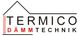 Logo von Termico Dämmtechnik mit Haus-Umriss und rotem Text "Dämm".
