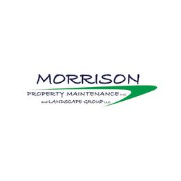 Logo for Morrison Property Maintenance and Landscape Group with green swoosh element.