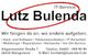 Textgrafik für IT-Service "Lutz Bulenda" mit Kontaktinformationen und Dienstleistungen.