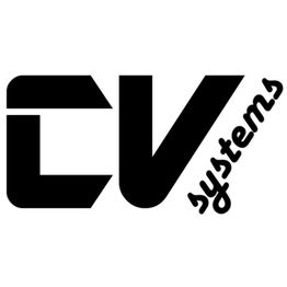 Logotipo con las letras "CV" y la palabra "systems" en cursiva.