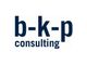 Logo mit Text "b-k-p consulting" in dunkelblauer Schrift auf weißem Hintergrund.