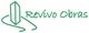 Logotipo de "Revivo Obras" en verde con un diseño de edificio estilizado a la izquierda.