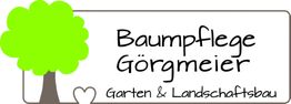 Logo mit grünem Baum und Text: "Baumpflege Görgmeier, Garten & Landschaftsbau".