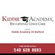 Kiddie Academy Educational Child Care logo with contact number for Stafford location.