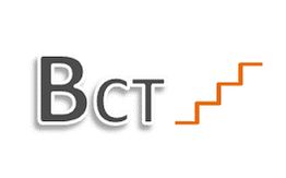 Logo mit den Buchstaben "BCT" und einer orangen Treppe, die nach rechts ansteigt.