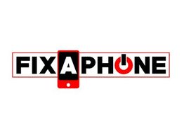 Logo reading "Fix A Phone" with a power button icon in place of the "O".