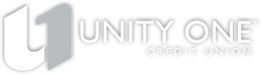 Logo of Unity One Credit Union with a stylized "u1" design.
