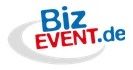 Logo mit der Aufschrift "Biz EVENT.de" in Blau und Rot.