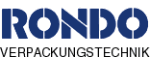 Logo von Rondo Verpackungstechnik in blauen Großbuchstaben auf weißem Hintergrund.
