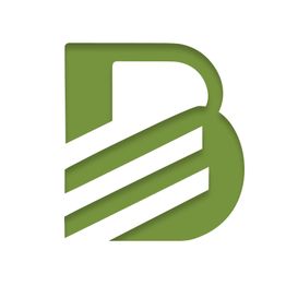 Grünes Logo bestehend aus einem stilisierten, aus Linien geformten Buchstaben "B".