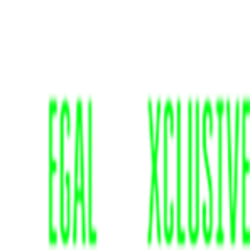 A green and white abstract shape with black accents on a black background.