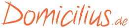 Schriftzug "Domicilius.de" in orange auf weißem Hintergrund.