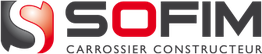 Logo de Sofim avec un "S" stylisé et le texte "Carrossier Constructeur".