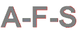 Der Text "A-F-S" in grau auf weißem Hintergrund.