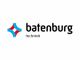 Logo van Batenburg Techniek met een rood en blauw grafisch element links van de tekst.