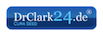 Logo mit der Aufschrift "DrClark24.de" in Weiß auf blauem Hintergrund.