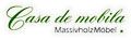 Logo mit grünem Text "Casa de mobila", darunter "MassivholzMöbel".